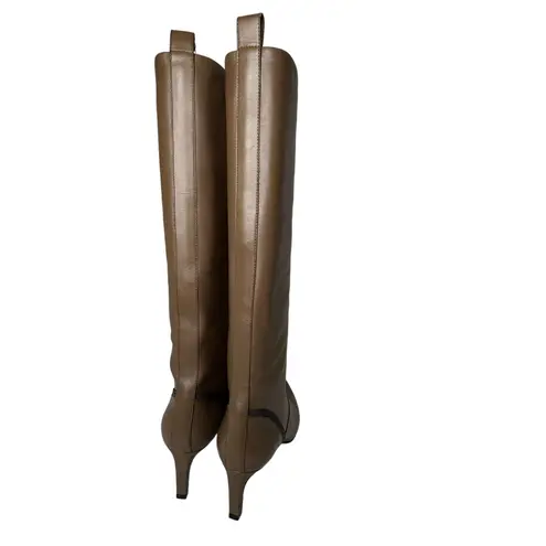 Brunello Cucinelli Ball Chain Knee-High Tan Leather Boots Women’s Size 40 IT