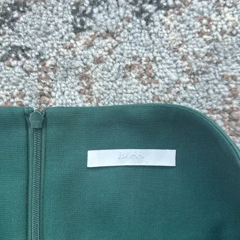 Hugo Boss BOSS  Virgin Wool Slim Fit Pencil Skirt Green 6