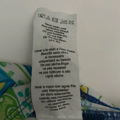 LAUREN Ralph Lauren Carnivale Paisley Twist Tankini Swim Top Blue Size 12