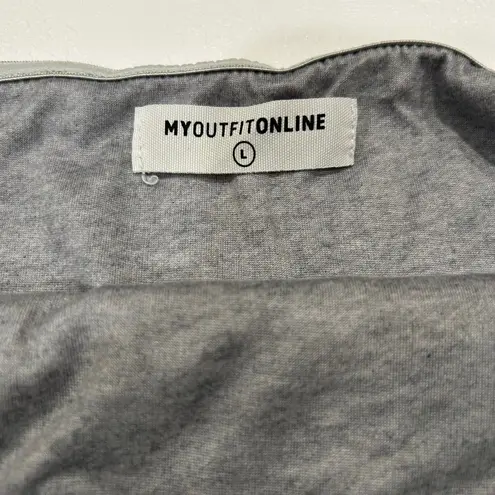 My Outfit Online Gray Tube Top Size Large Strapless Bodycon Basic