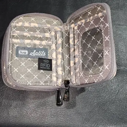 Lug Splits Gray Pink Animal Print‎ Compact RFID Wallet - Image 6