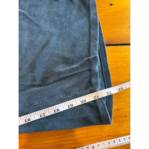 J. Jill wide leg pants size 4X blue cropped elastic waist terrycloth lounge