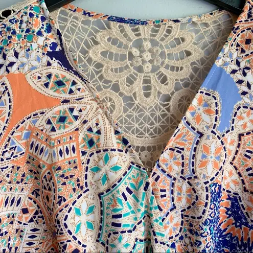 DR2 Patchwork Boho Crochet Long Sleeve Romper White