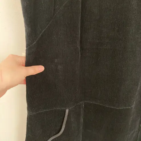 GH Bass Women 10 Black Corduroy Drop Waist Jumper Dress Academia 90s Preppy