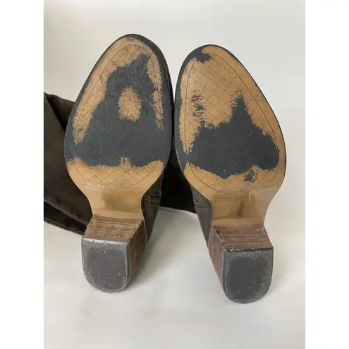 Report Fisher Women’s Boots Size 7.5 Riding Boot Over the Knee Brown Half Zip