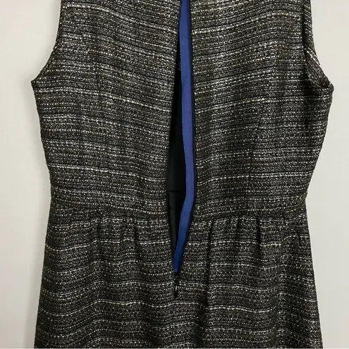Moulinette Soeurs Anthropologie Dress Brown Black Sleeveless Fit Flare Woven 8