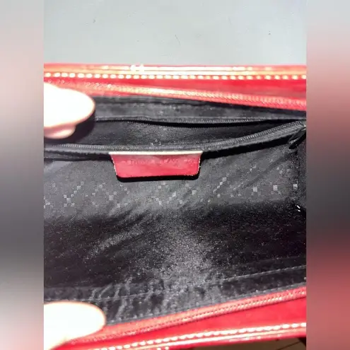 Genuine Leather Oxblood Red Double Strap Hobo Stitched Vintage 90s Shoulder Bag