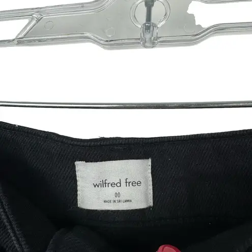 Wilfred Free Aritzia High Rise Black Utility Cargo Pants Straight Leg Snaps 00