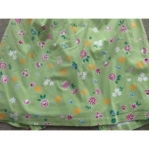 Sag Harbor Vintage 90s Pink Floral Button Skort 12 Preppy Groovy Cute Summer