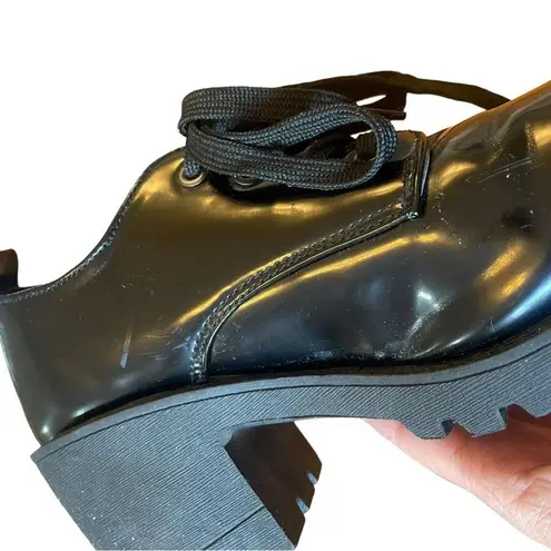 Dirty Laundry Y2K Chunky Black Heeled Oxford Shoes Womens Size 7.5