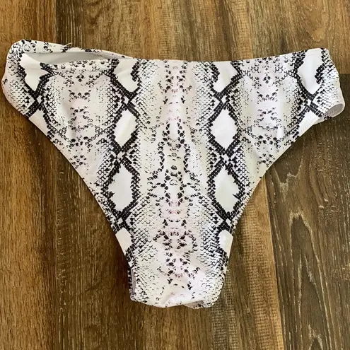 Snake Print Black White Bikini Bottom Size Small