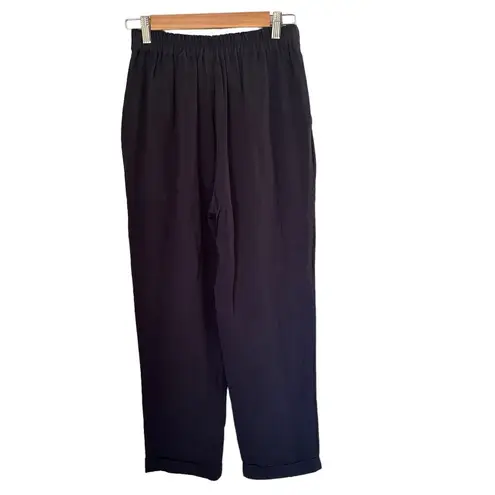 Gentle Fawn Navy Caesar Coastal Grandma High Waisted Linen Pleated Pants XS