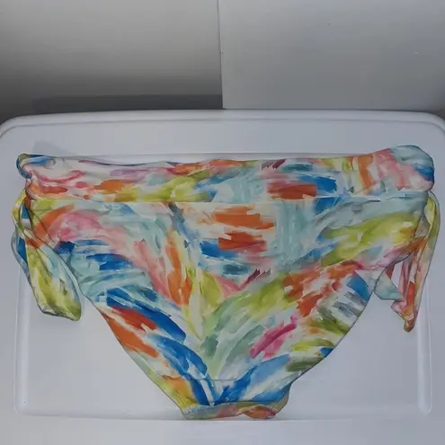 Time And Tru Mystic Mint Watercolor Swimsuit Bikini Bottom 1X 16-18