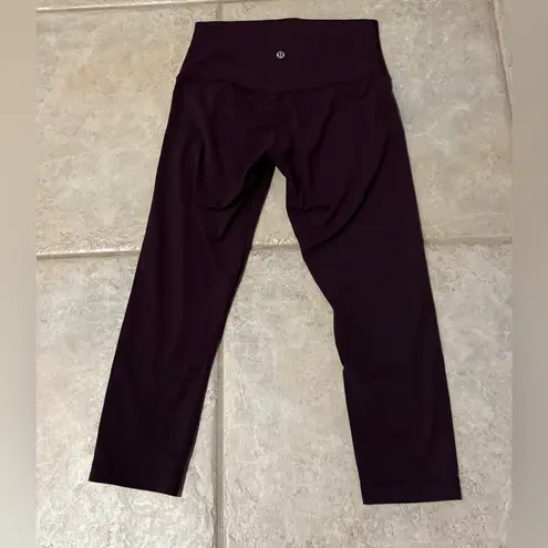 Lululemon  Align Crop Legging 21” Black Cherry Size 6 | Retired Color Nulu Fabric - Image 6