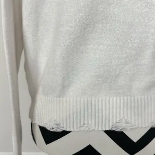 Hudson Gray White Atlanta Sweater Sz M