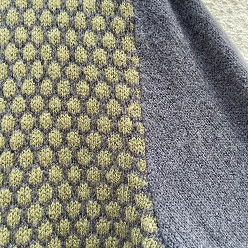 Catherine Malandrino Indigo Knit Wrap Sweater S Green Grey