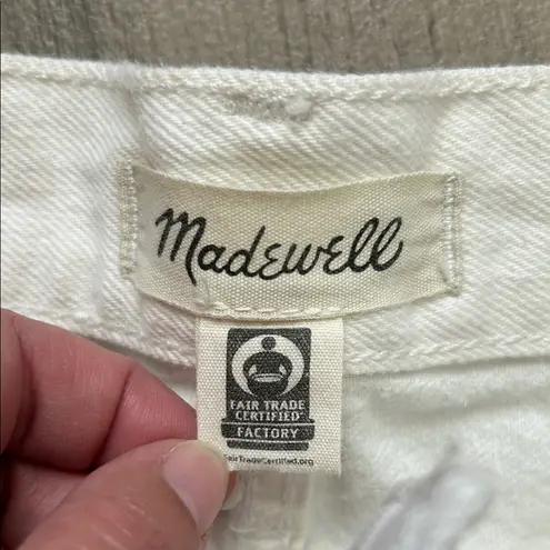 Madewell  the mom Jean Cream Straight Leg Women's Jeans