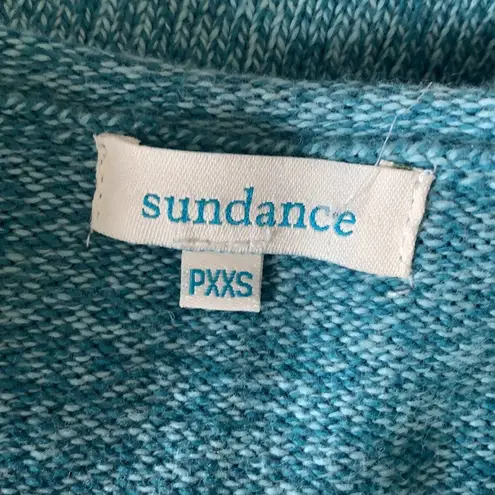 Sundance Homestead Henley Silk Blend Teal Blue Sweater Size PXXS NWOT
