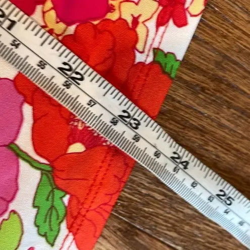 Josie Natori NWOT floral lace trim cami size small Red