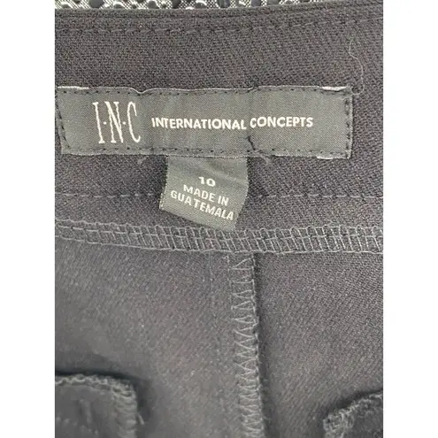 INC International Concept Womens Size 10 Black Wide Leg Pants Zipper NWT Career