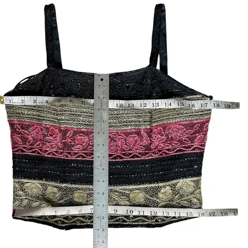 Laurence Kazar Vintage beaded embroidered silk camisole, design evening top