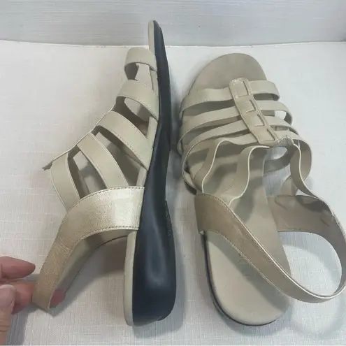 Munro Darian II Strappy Sandals Beige & Gold Women’s Size 11 WW