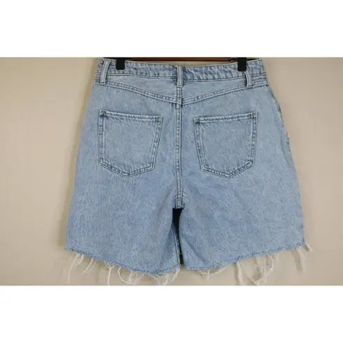 House of Harlow  1960 Womens Distressed Denim Short Size 26 Mid-Rise Light Blue