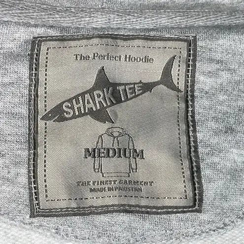 Delray Beach Florida Womens Medium Hoodie Distressed Shark Flower Hoodie Gift Gray