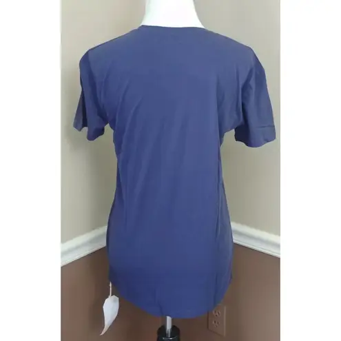 Blue with White Graphic Butterfly Moth T