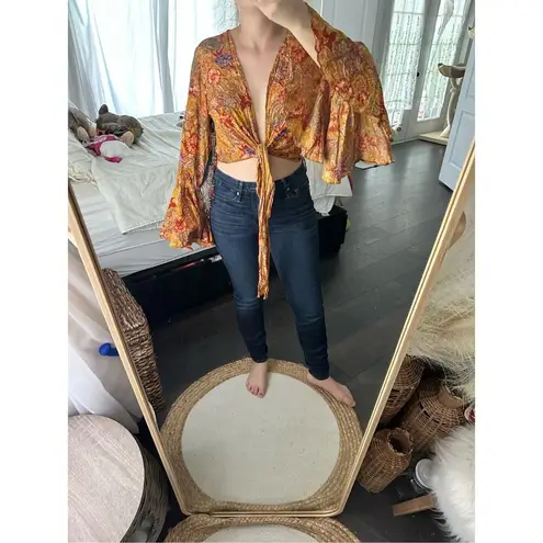 Sunrise to Moonshine Women’s M/L Crystal Beaded Festival Wrap Top Size M