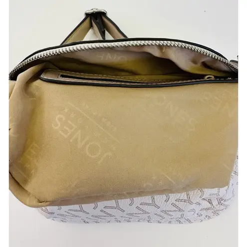 Jones New York Signature Fanny Bag Belt Off White Gray Front & Back Zipper