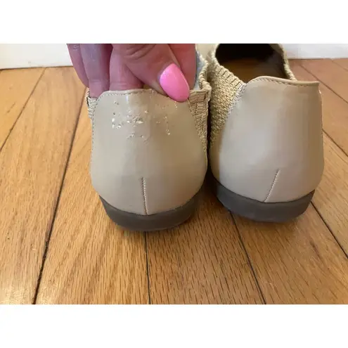 Comfortview WOMENS THE BETHANY FLAT BY KHAKI METALLIC SIZE 10.5