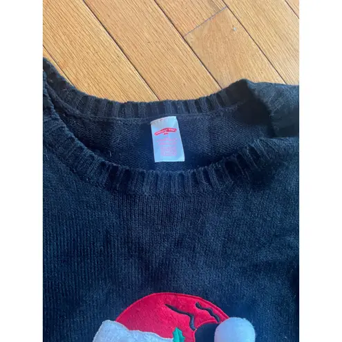 Holiday Time Ugly Christmas Sweater Elf Taking a Selfie Novelty Pullover Black Red Green 4X