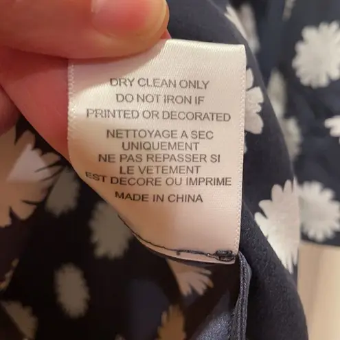 Equipment Spotted Daisy Owen Dress in Peacoat