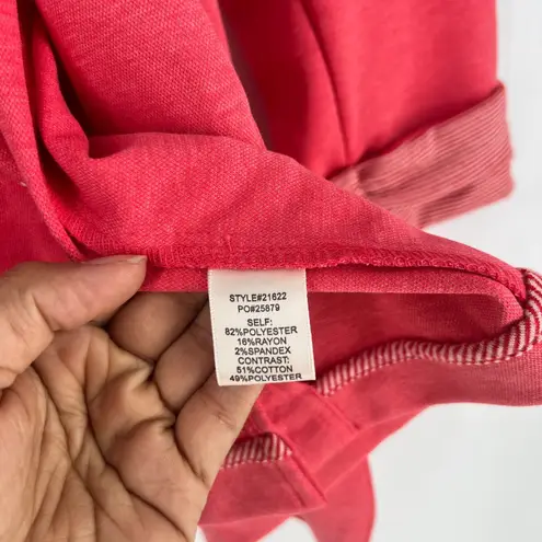 Skies Are Blue Blazer Jacket Womens M Heather Coral Pink Notch Lapel Open Front - Image 9