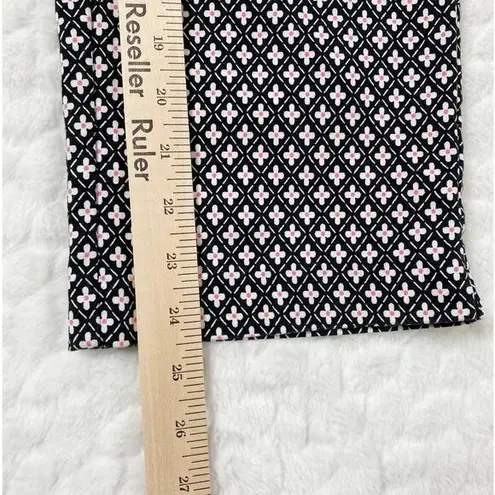 J. Jill Women's Black Pink Daisy Geo Print Crop Pants