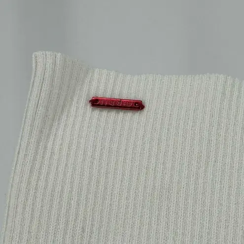 n:philanthropy White Ribbed Off Shoulder Long Sleeve Sweater NWT size Large