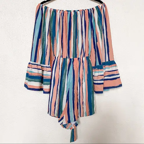 Lost + Wander Santorini Off the Shoulder Romper Size Small