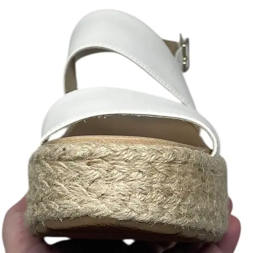 Dr. Scholls “Delaney” Espadrille Platform White Wedge Sandal Women’s Size 10M