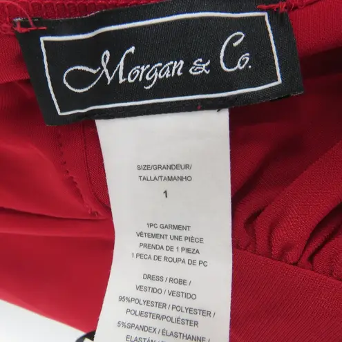 David's Bridal  Morgan & Co Red Spaghetti Strap Mini Dress Bodycon Size 1