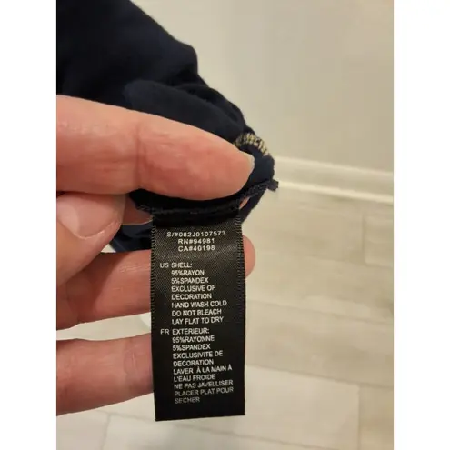 Twentyone Royal Blue With Sequins Sleeveless Halter Size S Womens Tank