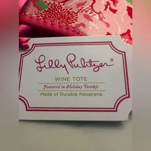 Lilly Pulitzer New  Insulated Wine Cooler Tote Bag Floral Holiday Twinkle