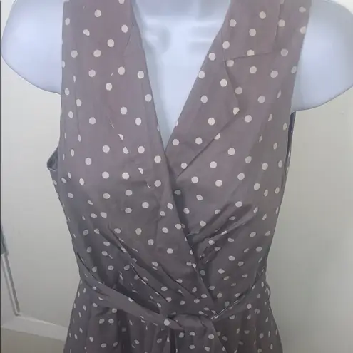 Evan Picone - polka dot dress tan & white pretty woman dress style s12