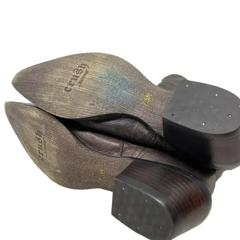 Durango Crush Brown Leather Slouch Western Cowboy Boots Size 7.5