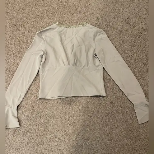 HEY BABE Trending Boho Vintage Cover Top w/Lace Trim, Vintage Cuff Tan