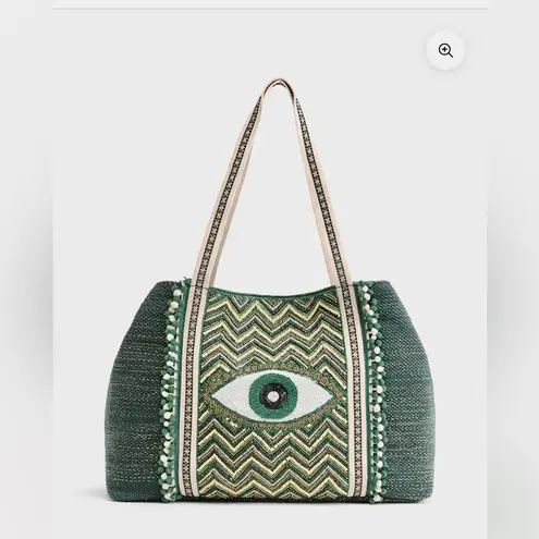 Evil Eye Tote Evergreen NWT