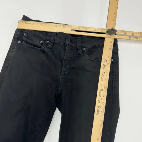 J. Crew Jeans Womens 26 True Black Denim 8" Toothpick Skinny Cotton