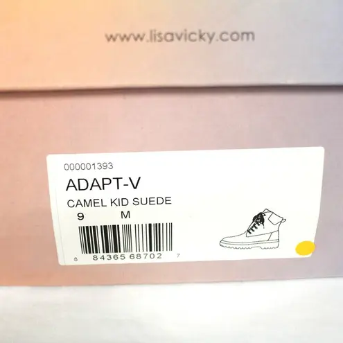 Lisa Vicky Women's Adapt Bootie Size 9 NIB Camel Kid Suede