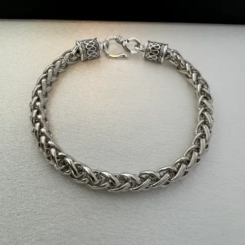 Link Chain Bracelet for Men Women,Streetwear Hip Hop Unisex Style Silver