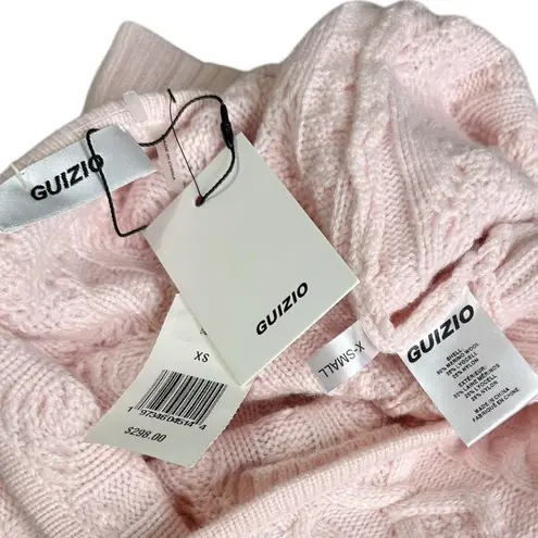 Danielle Guizio GUIZIO Gemma Cable Knit Wool-Blend Wrap Mini Skirt, Pink, XS